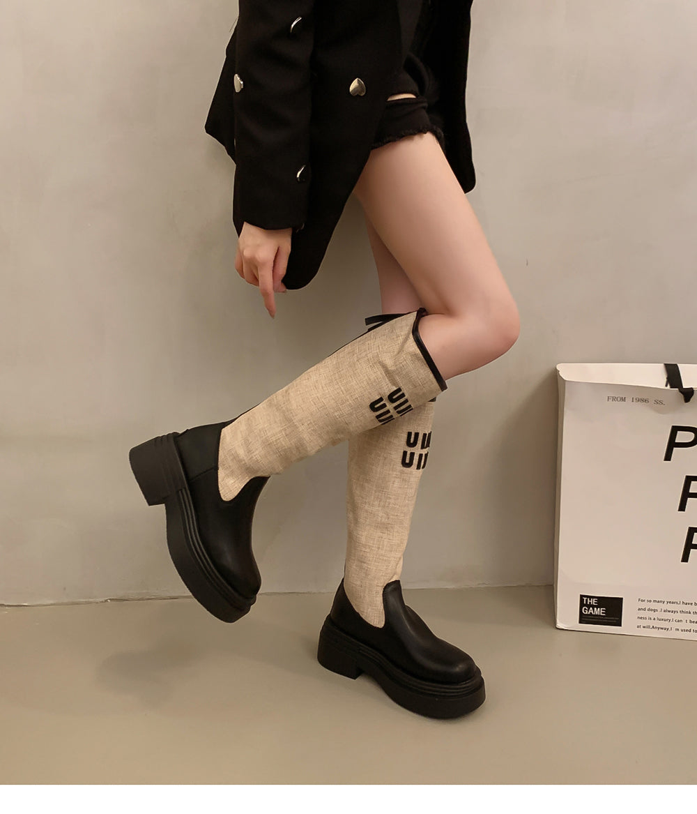 【shoes】2サイズ選択可厚底ブーツG23562