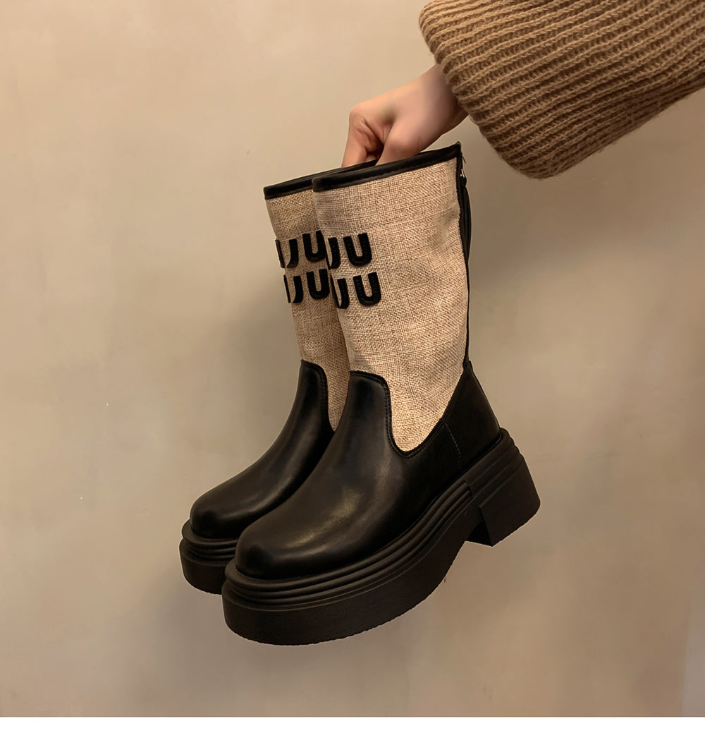 【shoes】2サイズ選択可厚底ブーツG23562