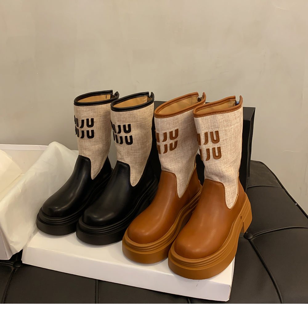 【shoes】2サイズ選択可厚底ブーツG23562