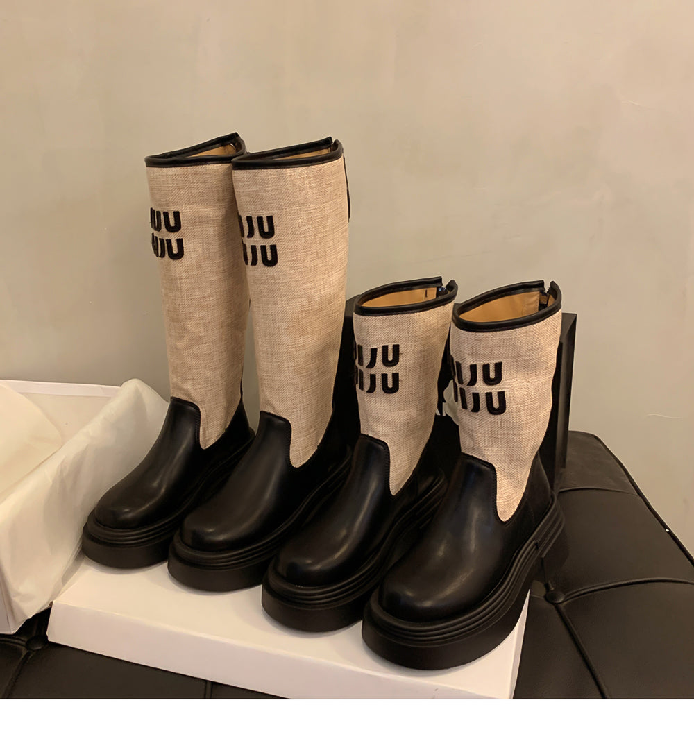 【shoes】2サイズ選択可厚底ブーツG23562