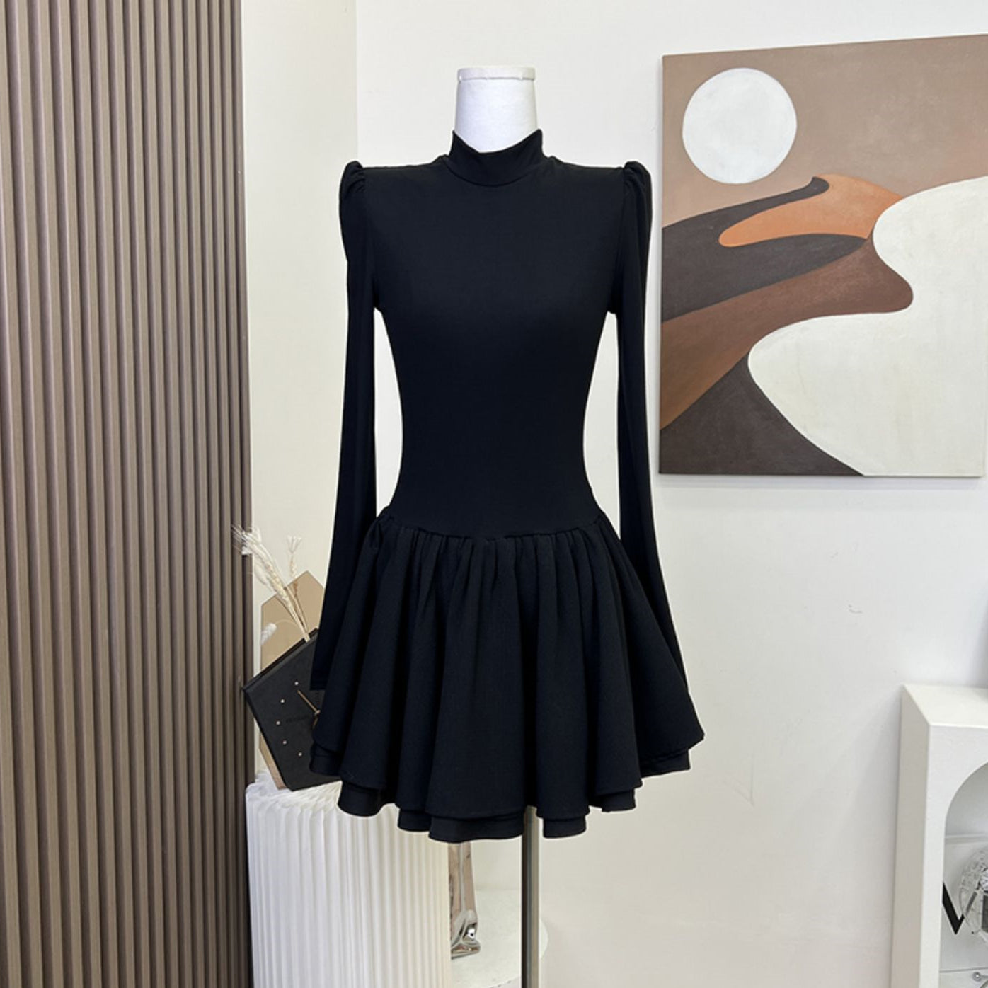 【dress】ハーフネックデートワンピースG23572