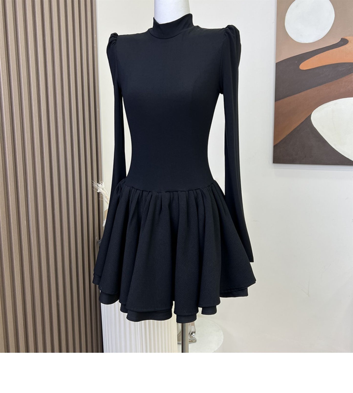 【dress】ハーフネックデートワンピースG23572