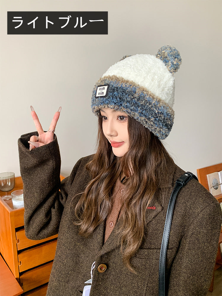 【小物】小顔効果ニット帽子G23574