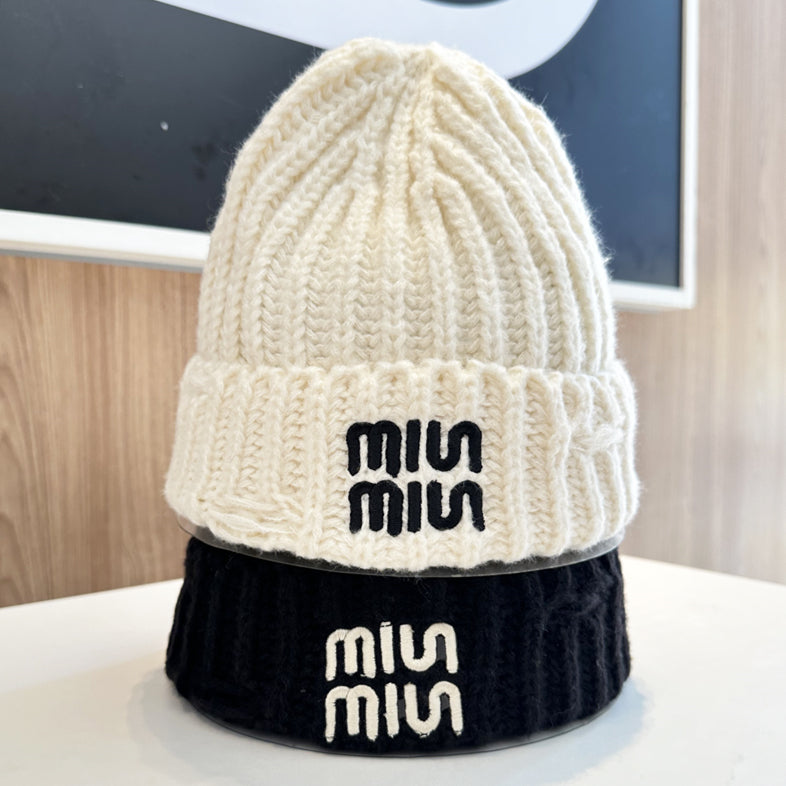 【小物】英字柄ニット帽子G23582