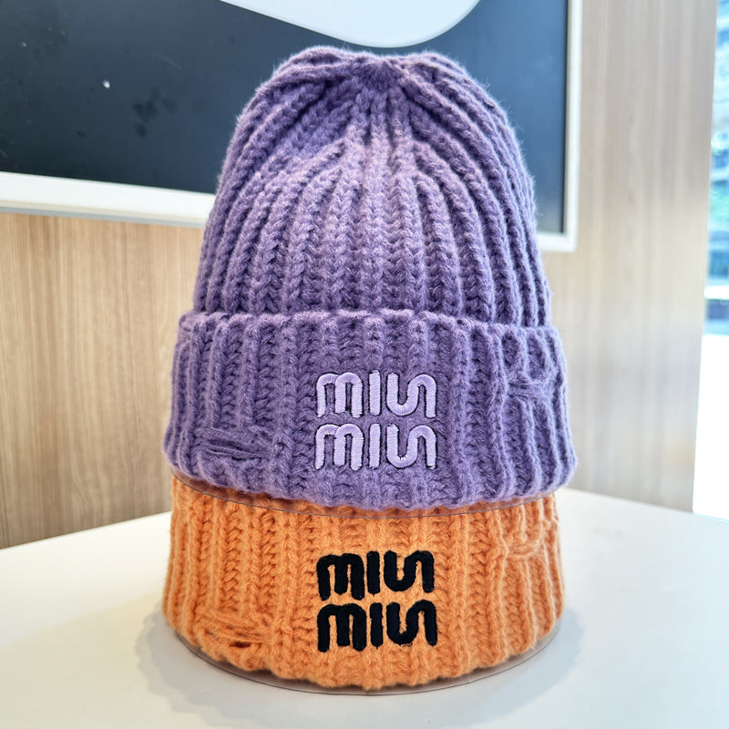 【小物】英字柄ニット帽子G23582