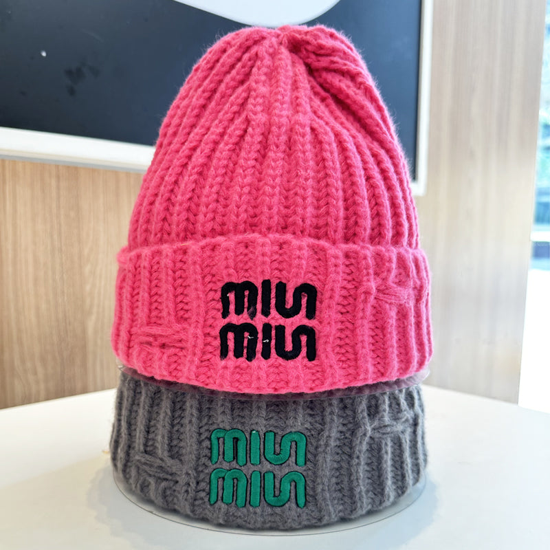 【小物】英字柄ニット帽子G23582