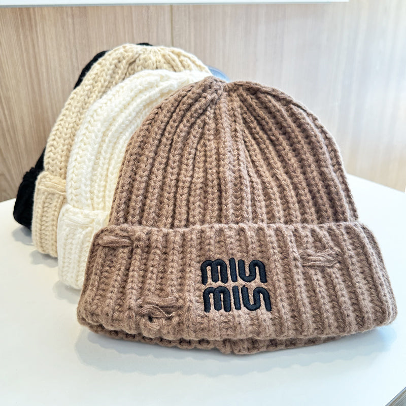 【小物】英字柄ニット帽子G23582