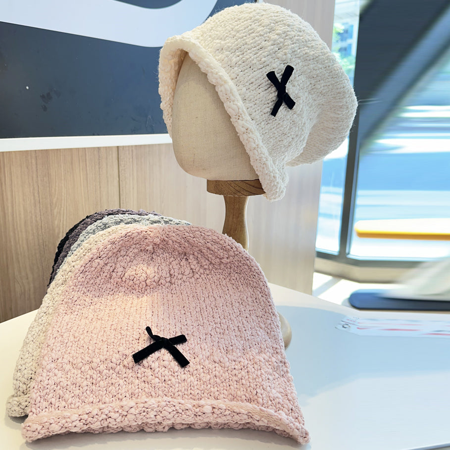 【小物】リボンニット帽子G23584