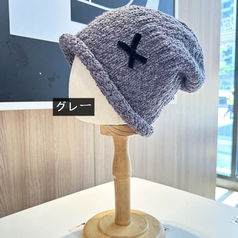 【小物】リボンニット帽子G23584
