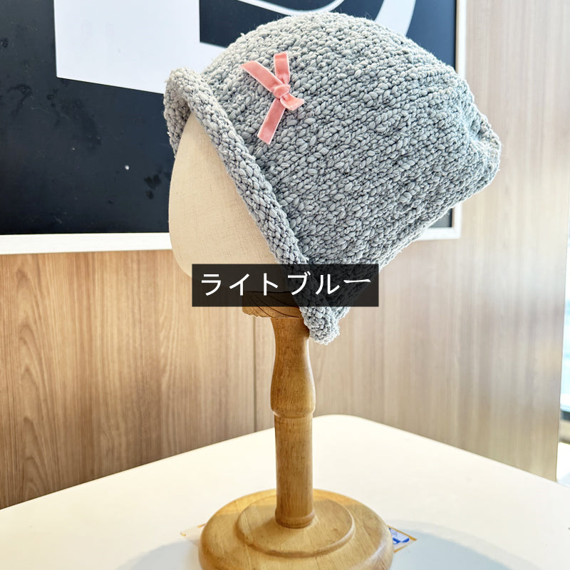【小物】リボンニット帽子G23584