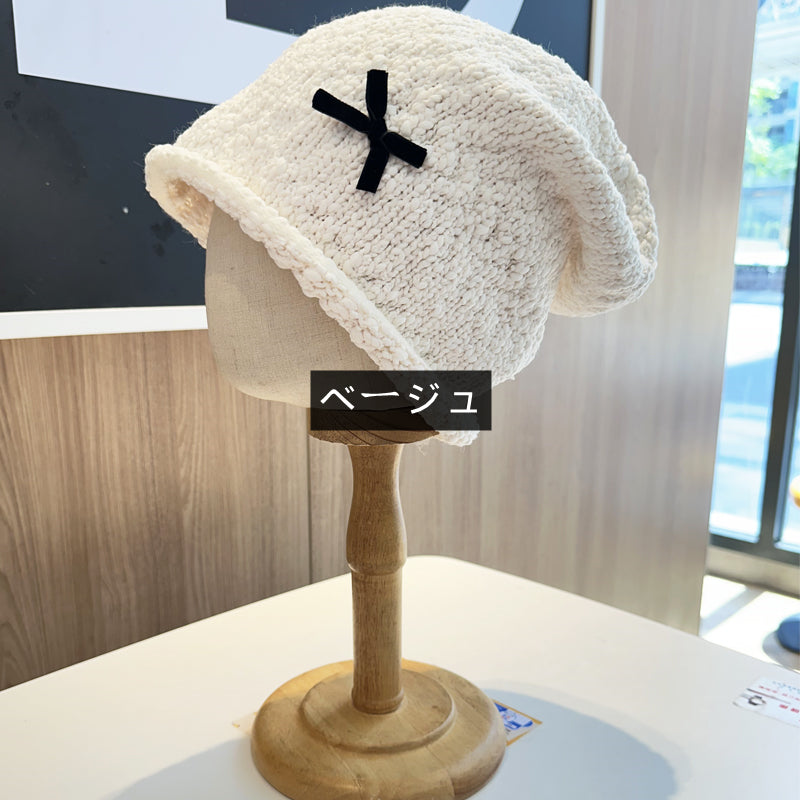 【小物】リボンニット帽子G23584