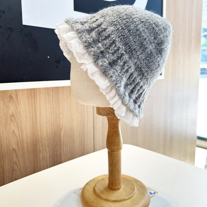 【小物】レースニット帽子G23585