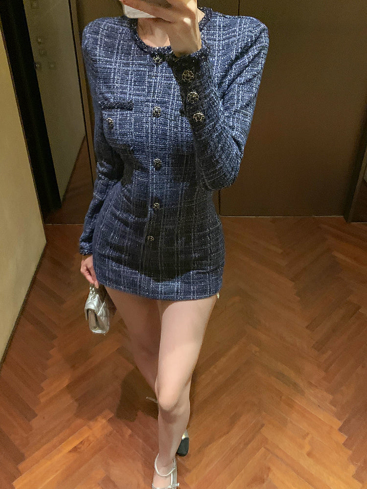 【dress】長袖体型カバーワンピースG23600