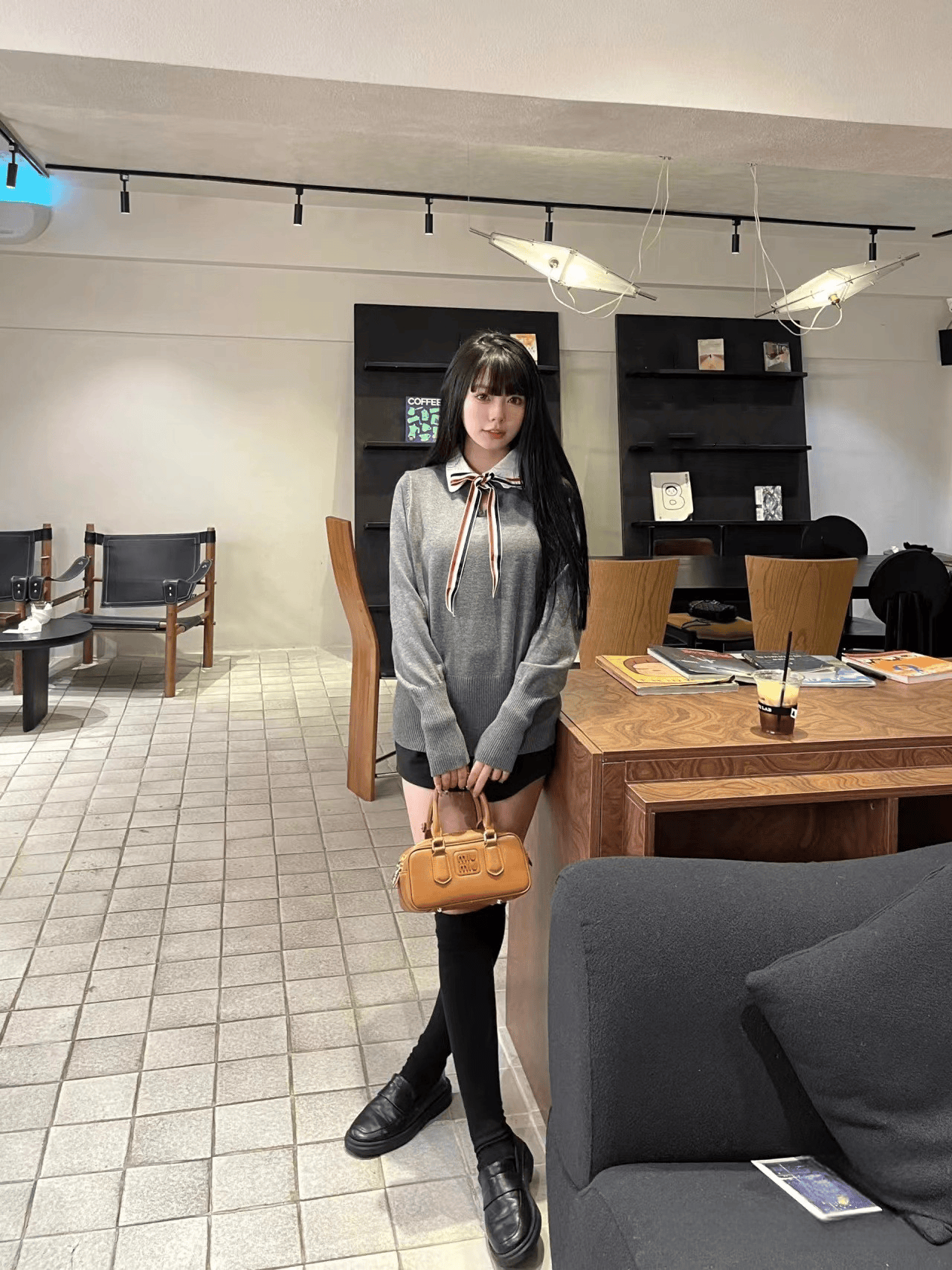 【tops】偽ニつ切り替えリボンニットG23605