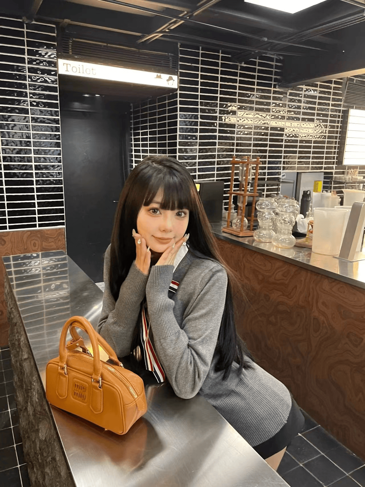 【tops】偽ニつ切り替えリボンニットG23605