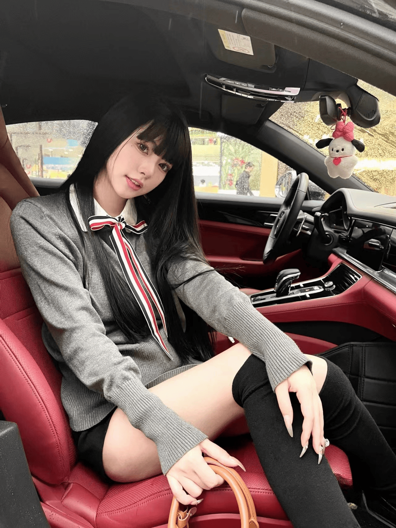 【tops】偽ニつ切り替えリボンニットG23605