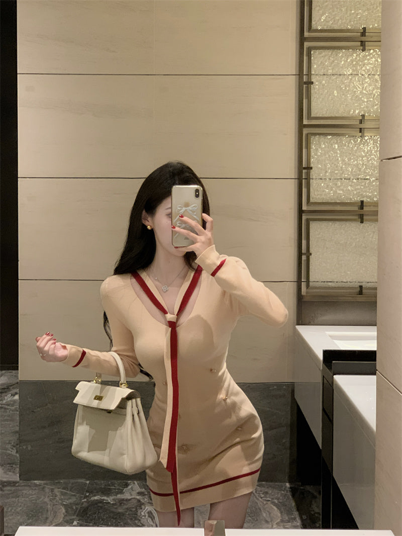 【dress】VネックタイトデートワンピースG23608