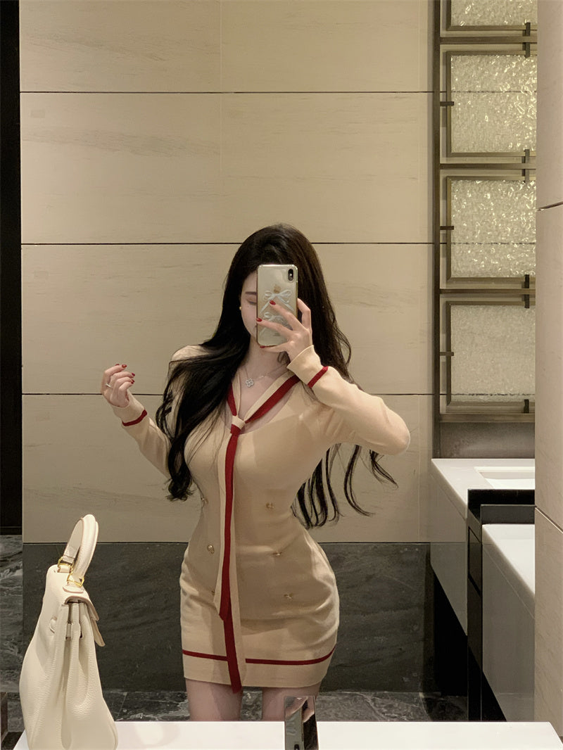 【dress】VネックタイトデートワンピースG23608