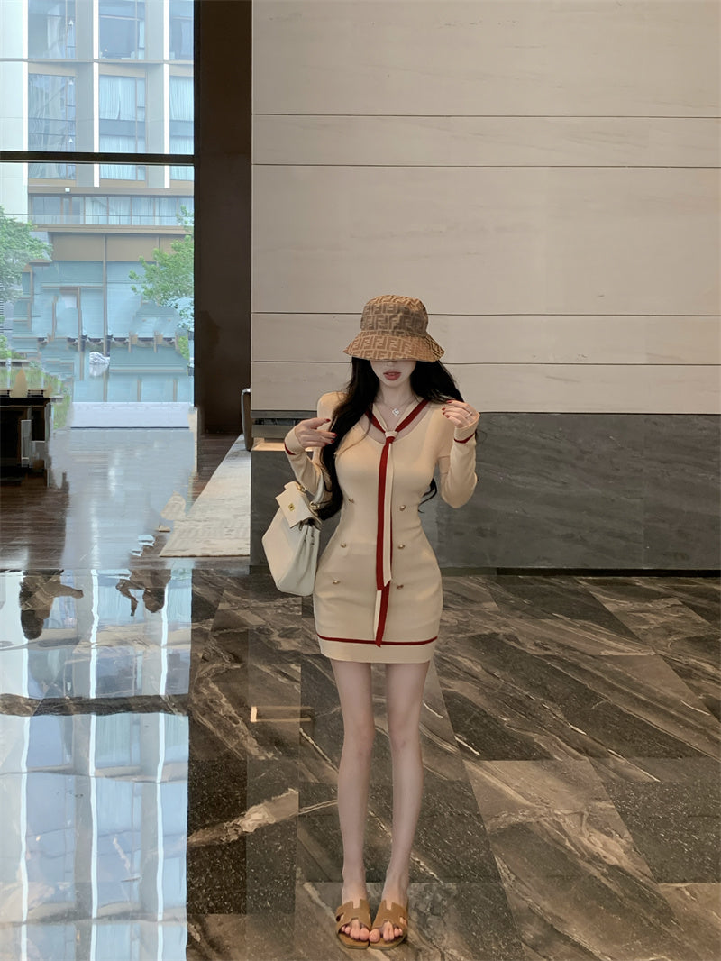 【dress】VネックタイトデートワンピースG23608