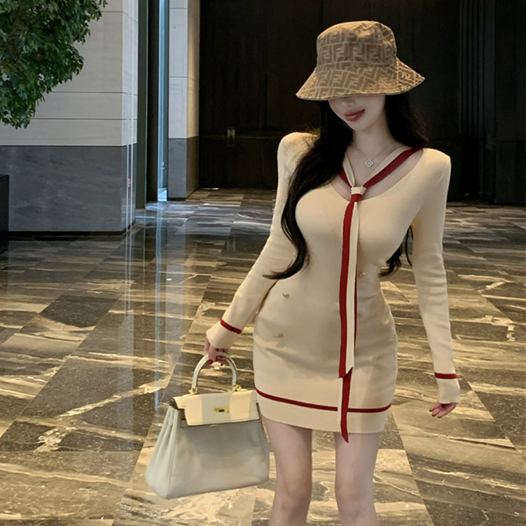 【dress】VネックタイトデートワンピースG23608