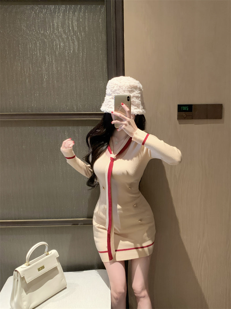 【dress】VネックタイトデートワンピースG23608