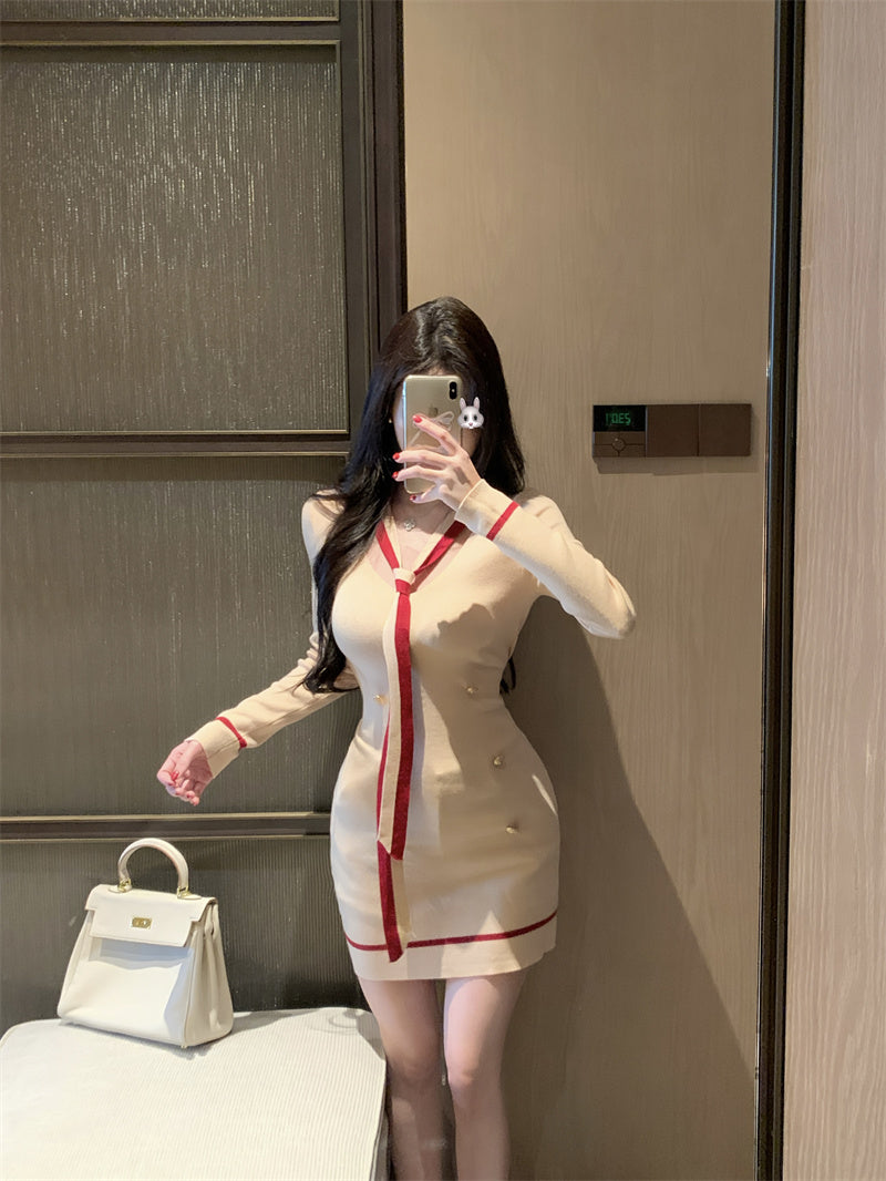 【dress】VネックタイトデートワンピースG23608