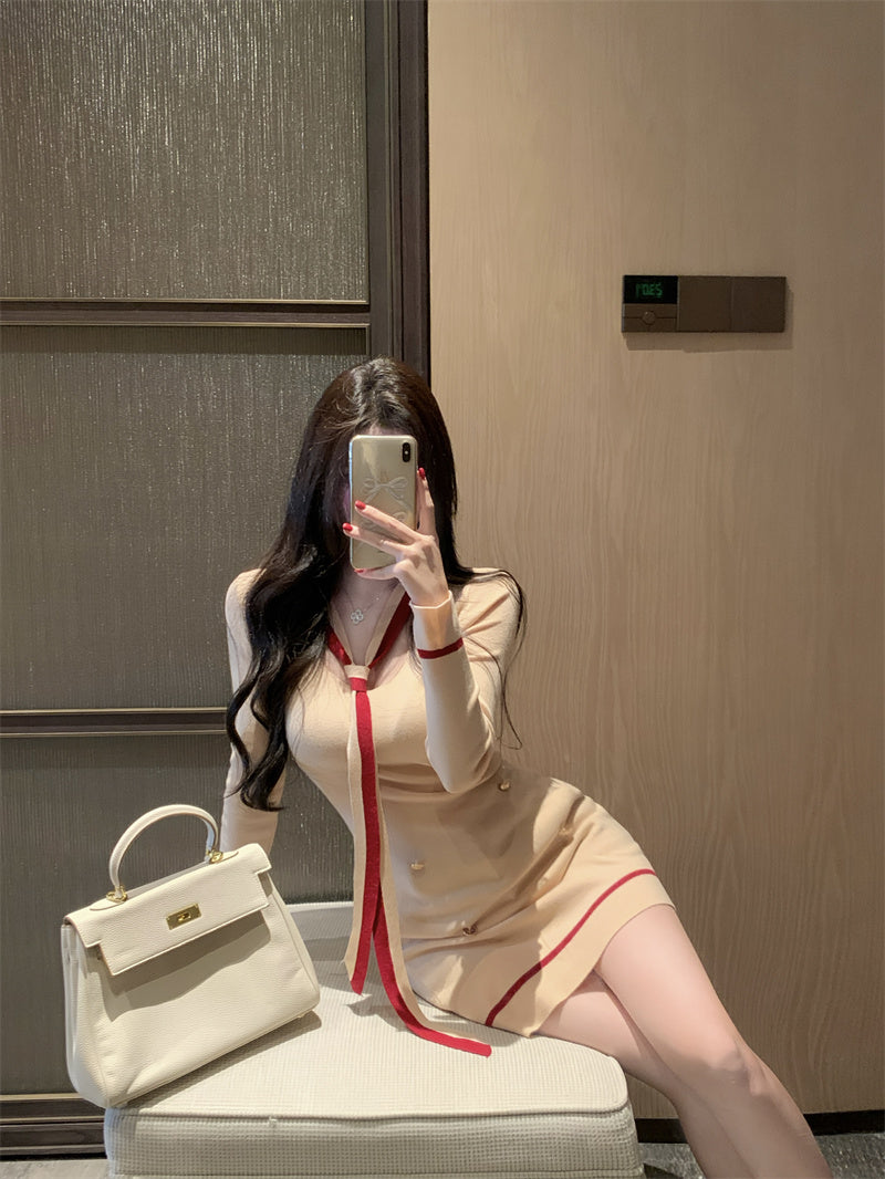 【dress】VネックタイトデートワンピースG23608