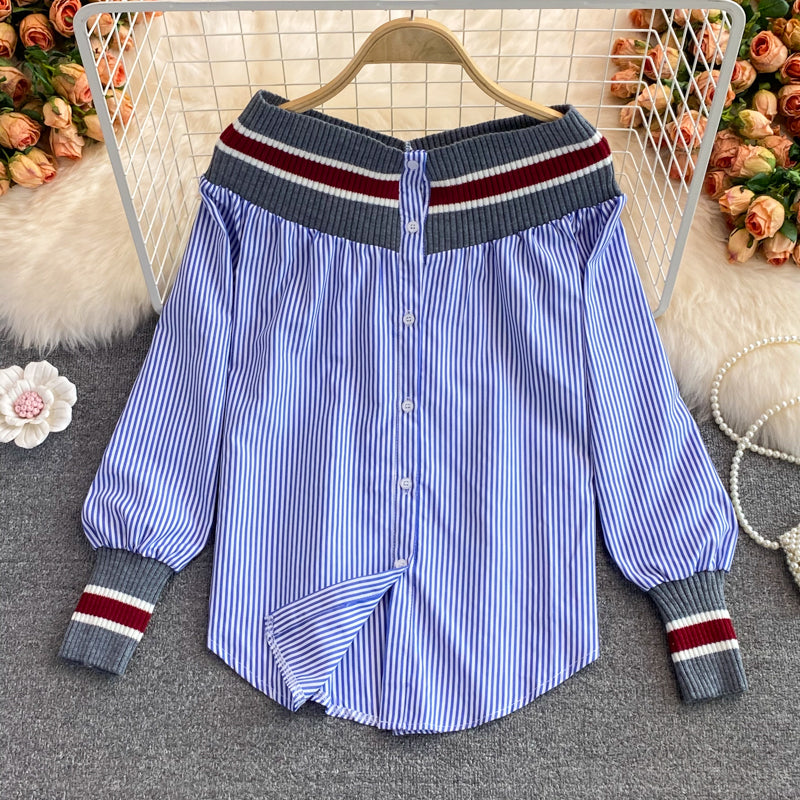 【tops】ボートネック長袖シャツG23615