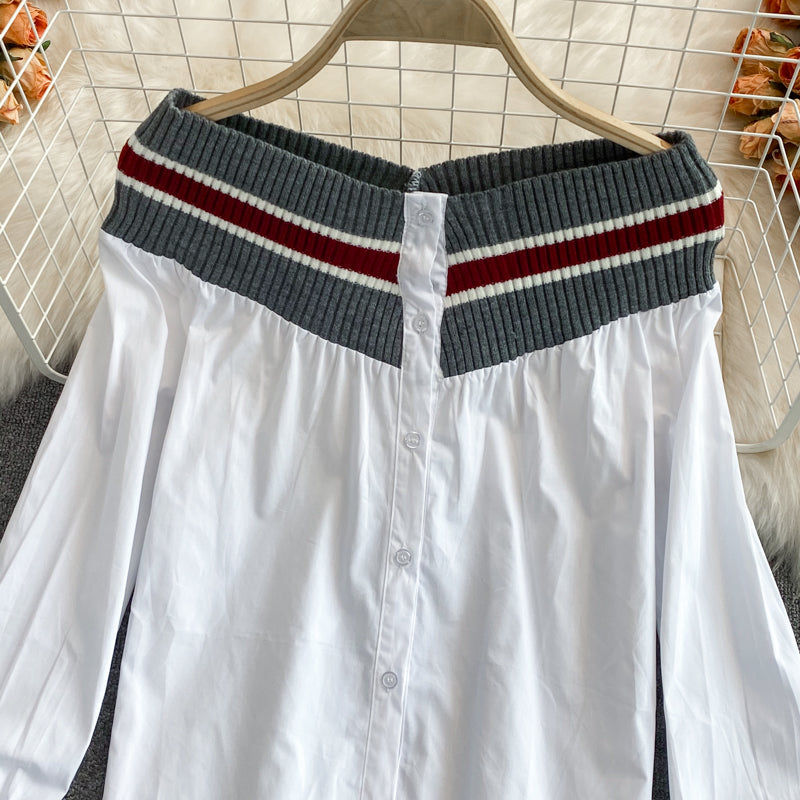 【tops】ボートネック長袖シャツG23615