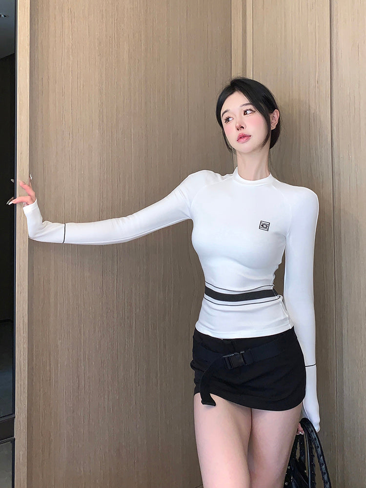 【tops】ラウンドネック長袖TシャツG23619