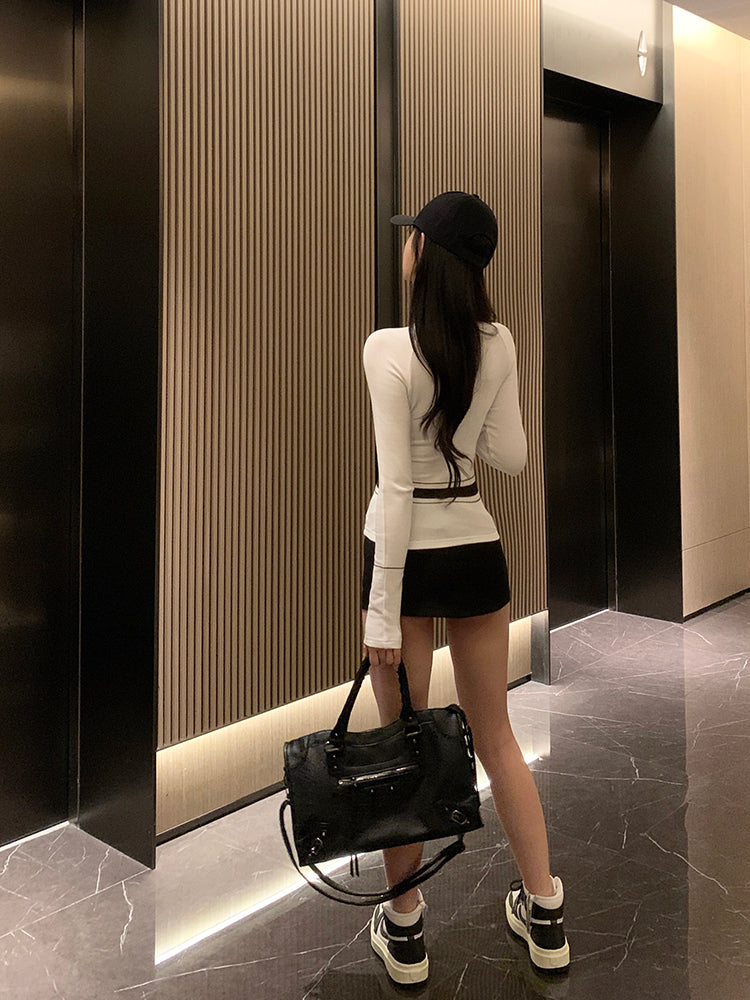 【tops】ラウンドネック長袖TシャツG23619