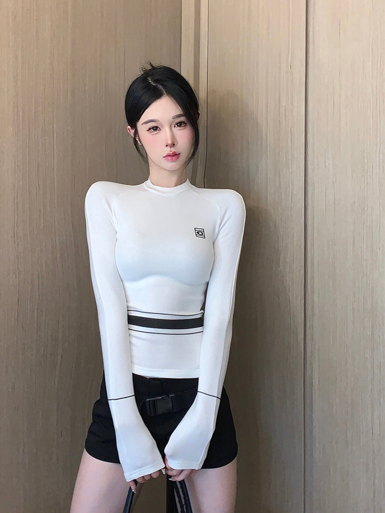 【tops】ラウンドネック長袖TシャツG23619
