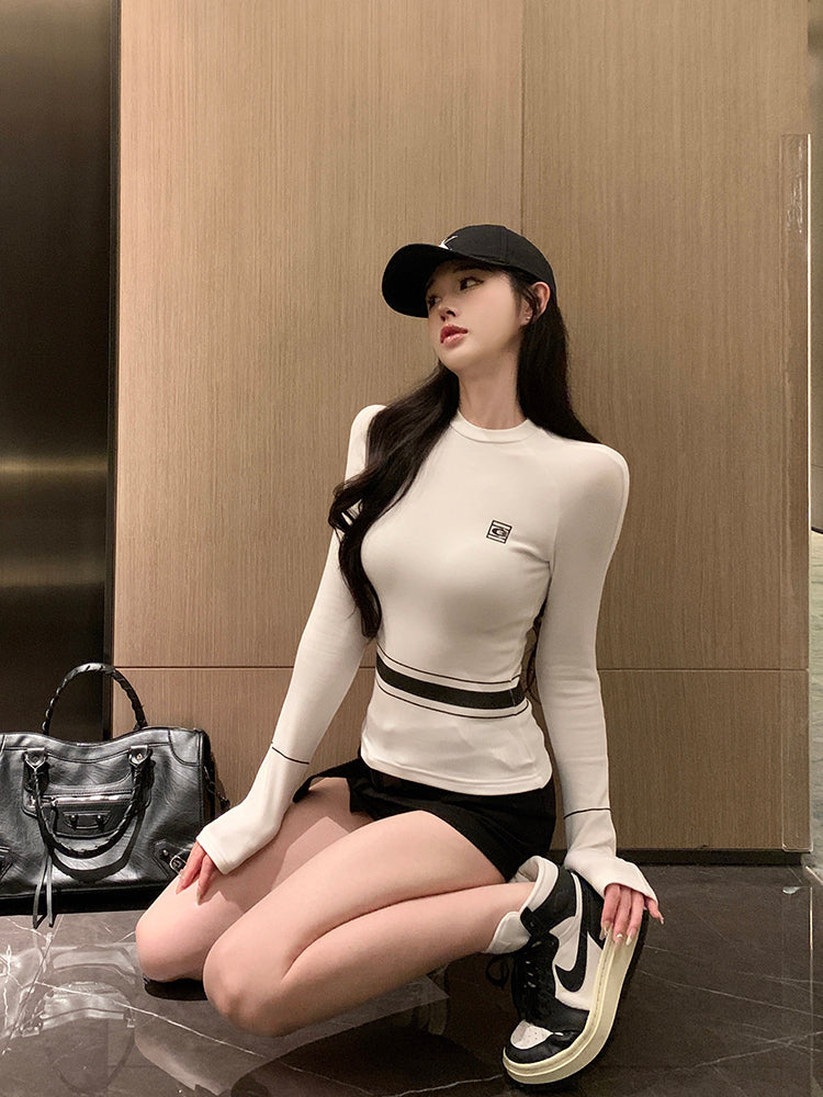 【tops】ラウンドネック長袖TシャツG23619
