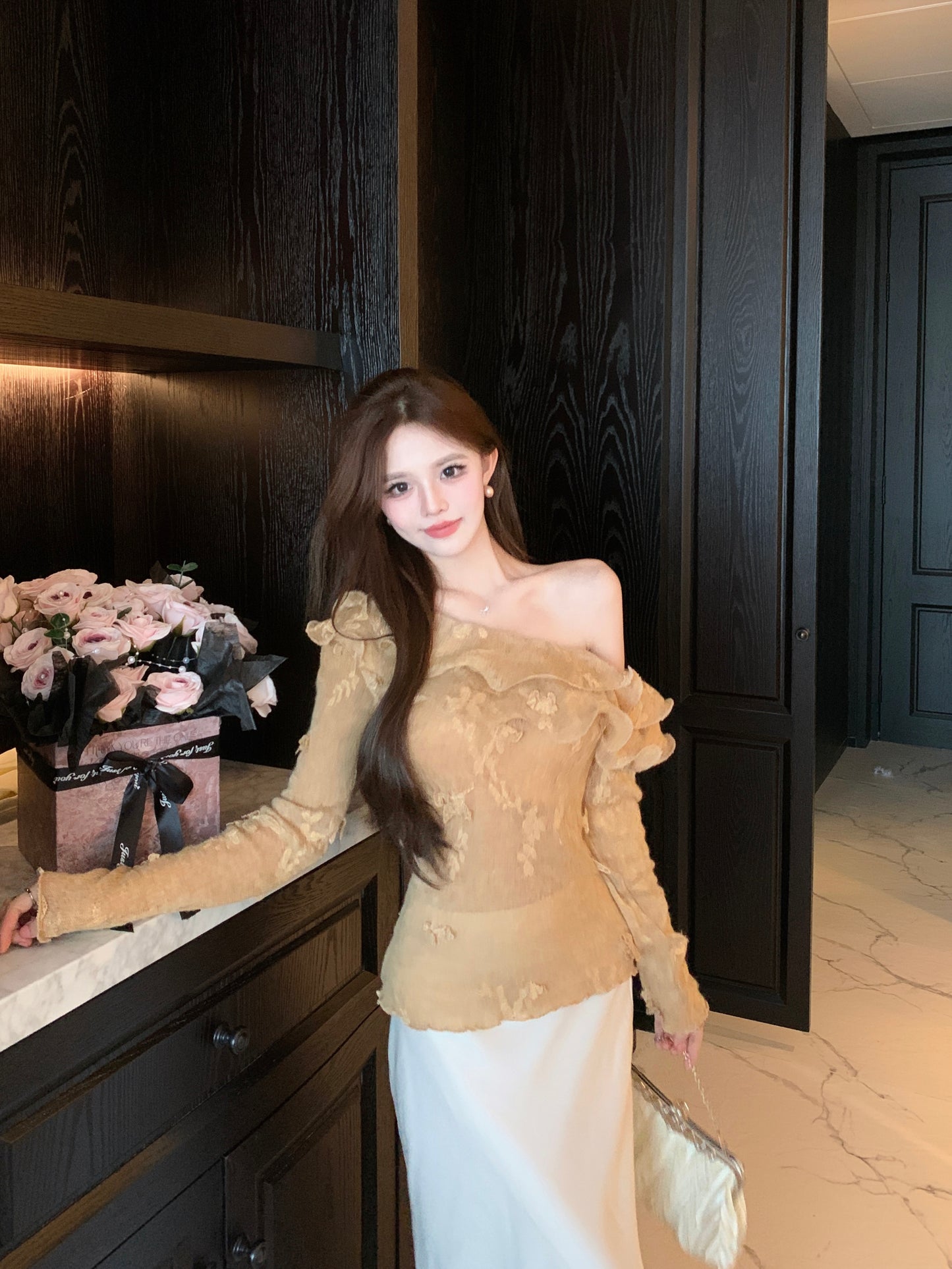 【tops】ボートネックニットセーターG23620