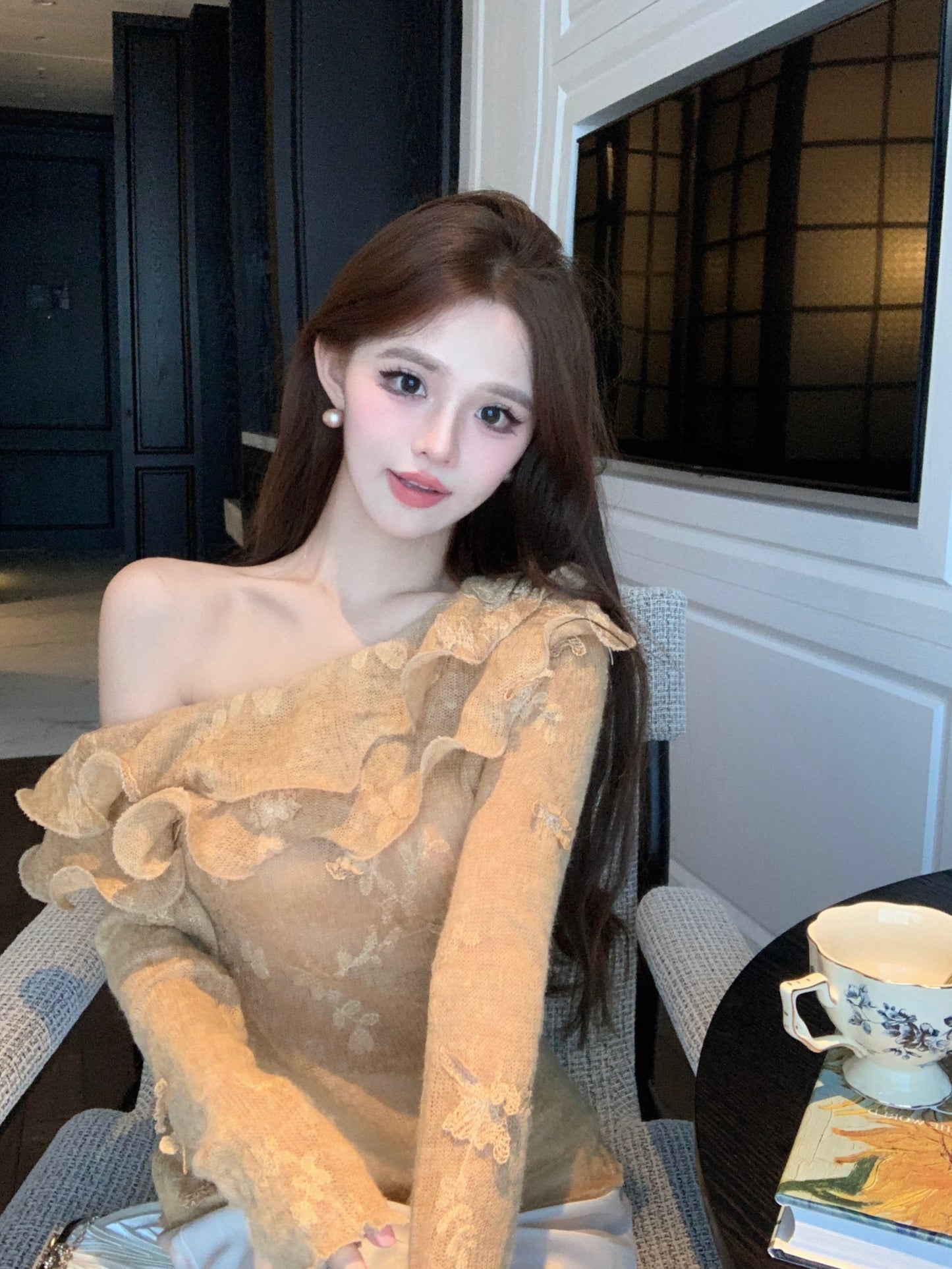 【tops】ボートネックニットセーターG23620