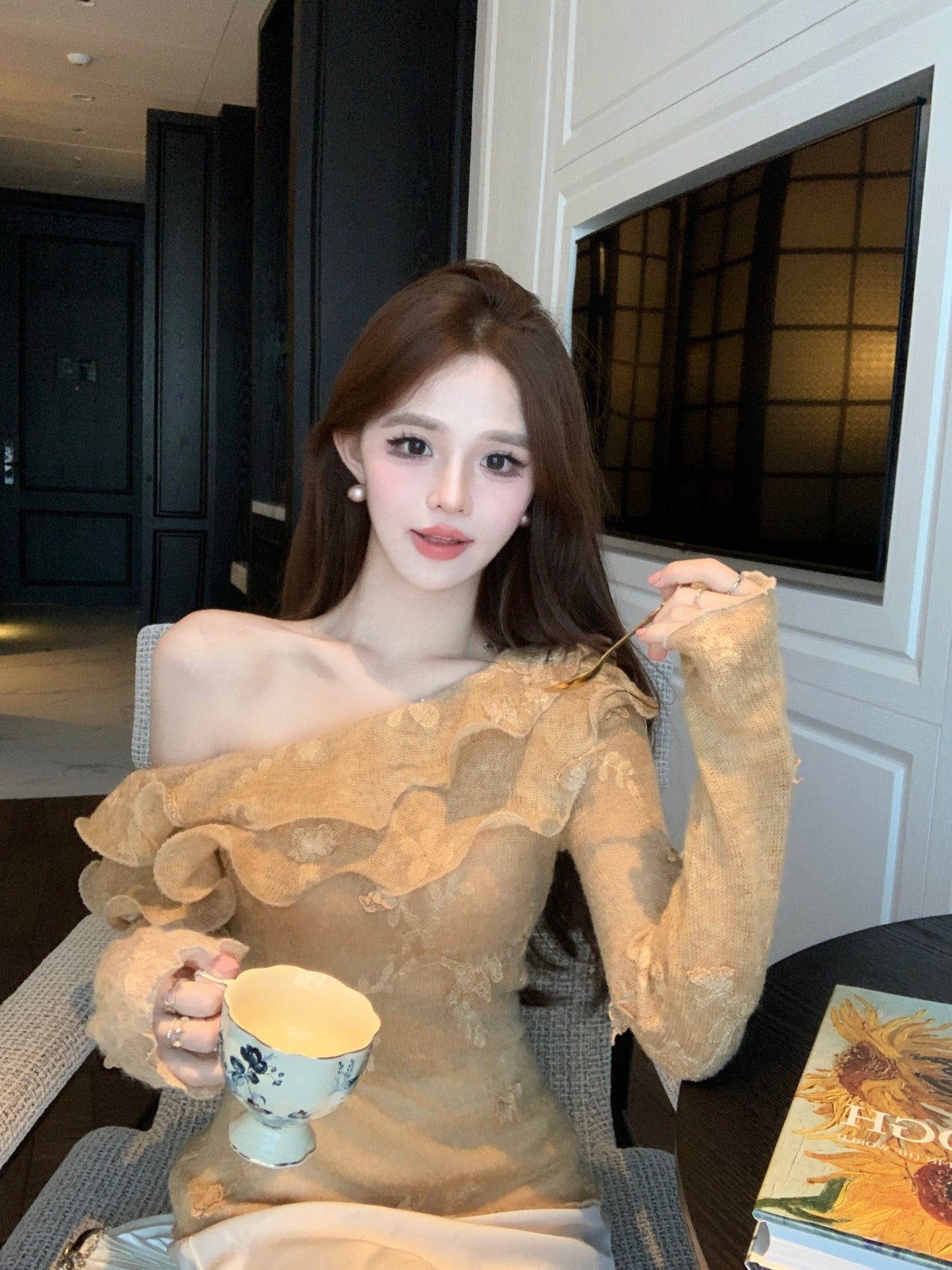 【tops】ボートネックニットセーターG23620