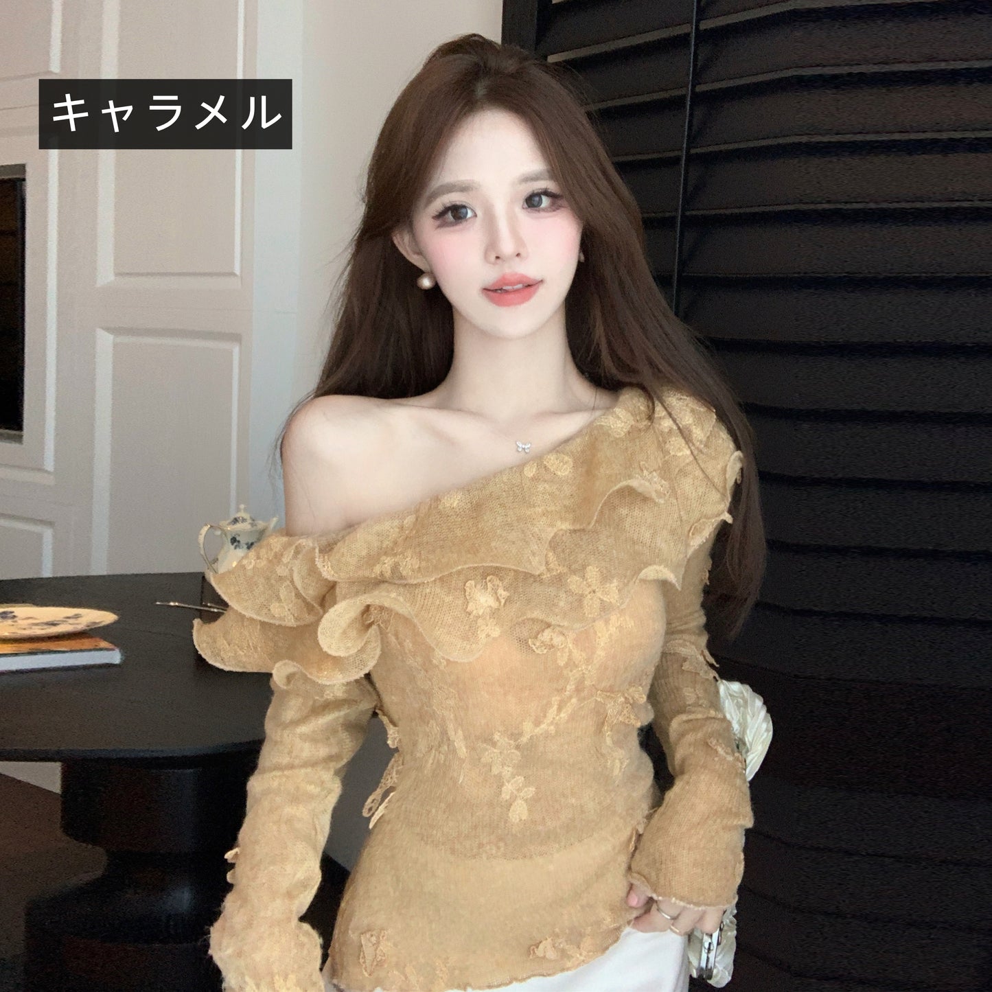 【tops】ボートネックニットセーターG23620