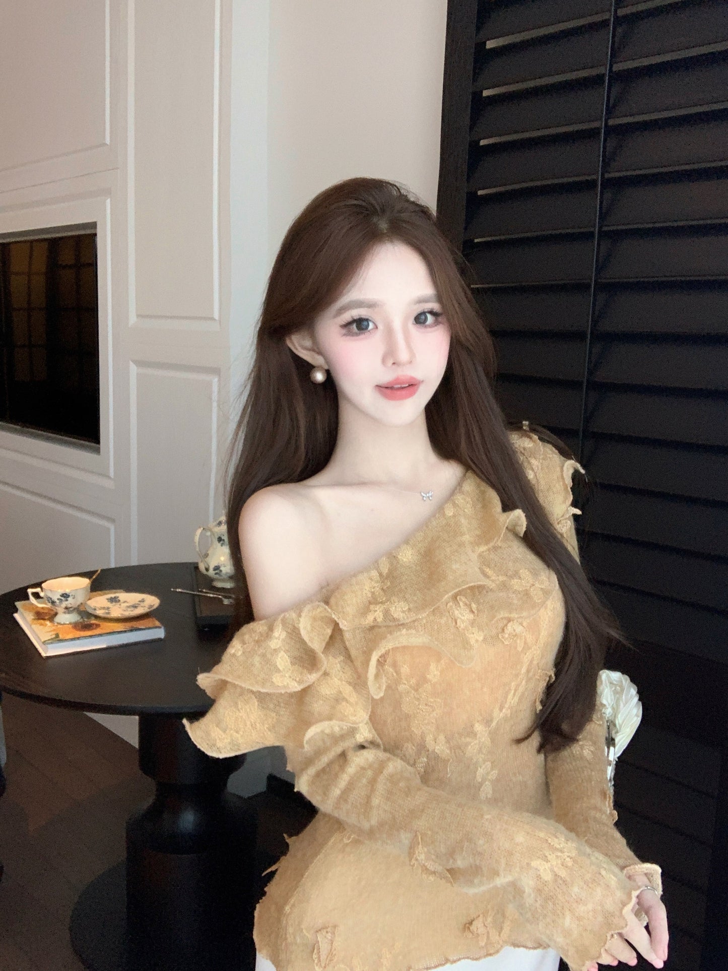 【tops】ボートネックニットセーターG23620