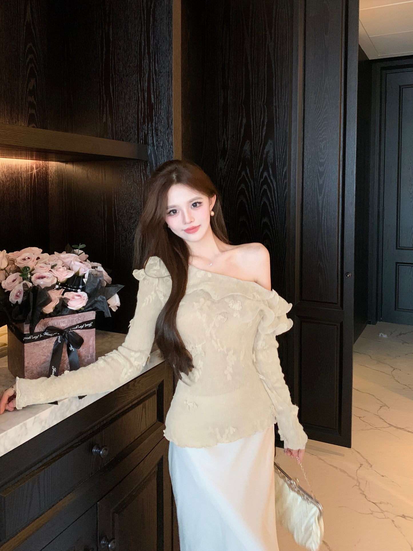 【tops】ボートネックニットセーターG23620