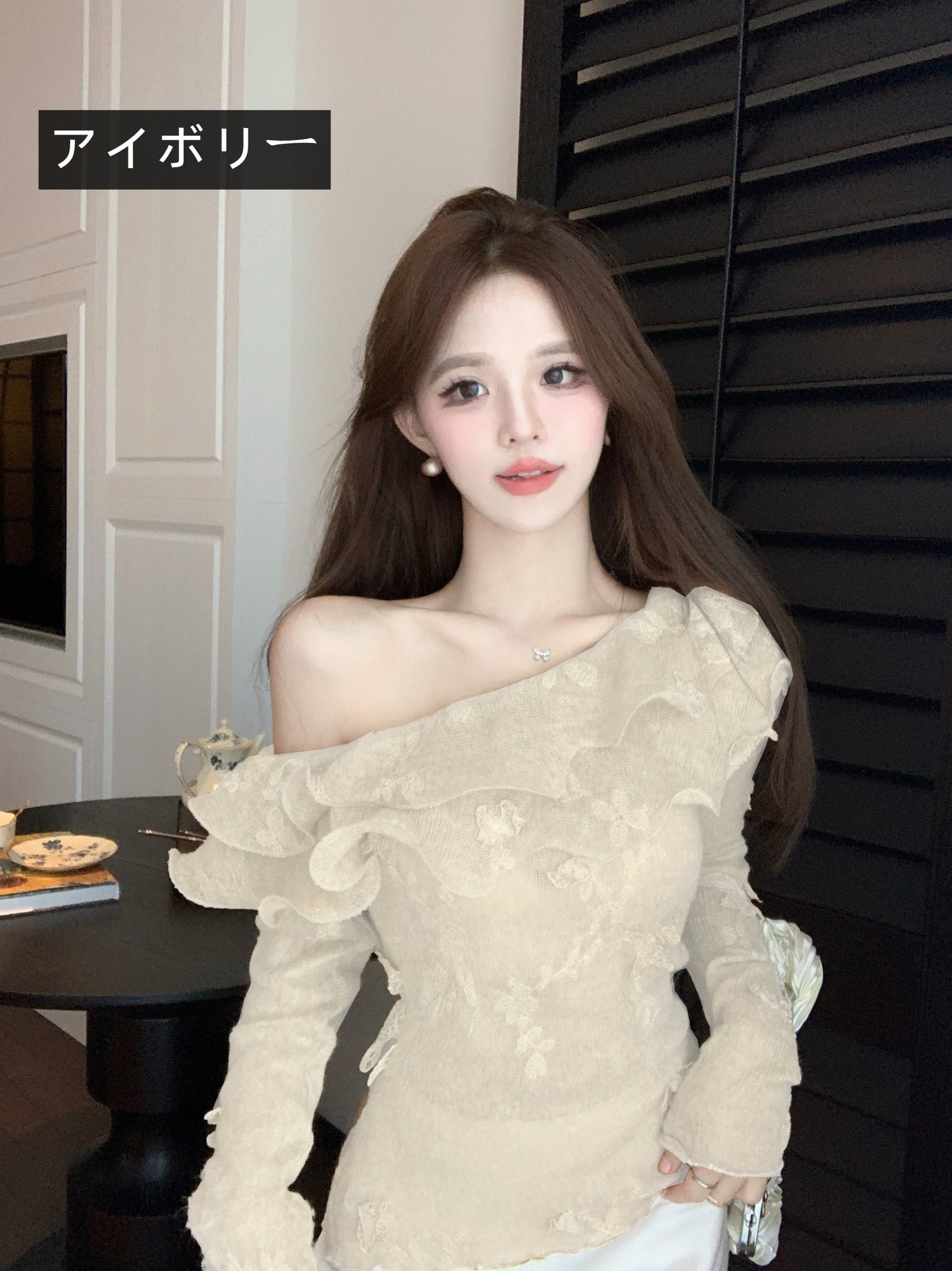 【tops】ボートネックニットセーターG23620