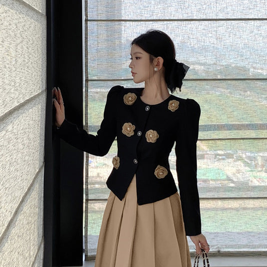 【outer】パフスリーブフラワーアウターG23626