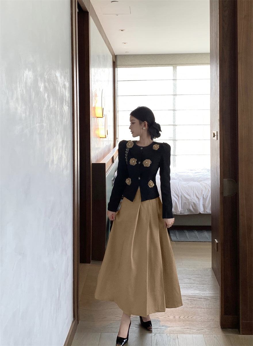 【outer】パフスリーブフラワーアウターG23626