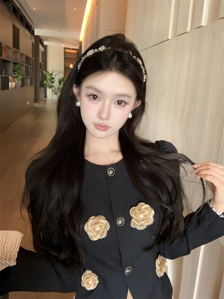 【outer】パフスリーブフラワーアウターG23626