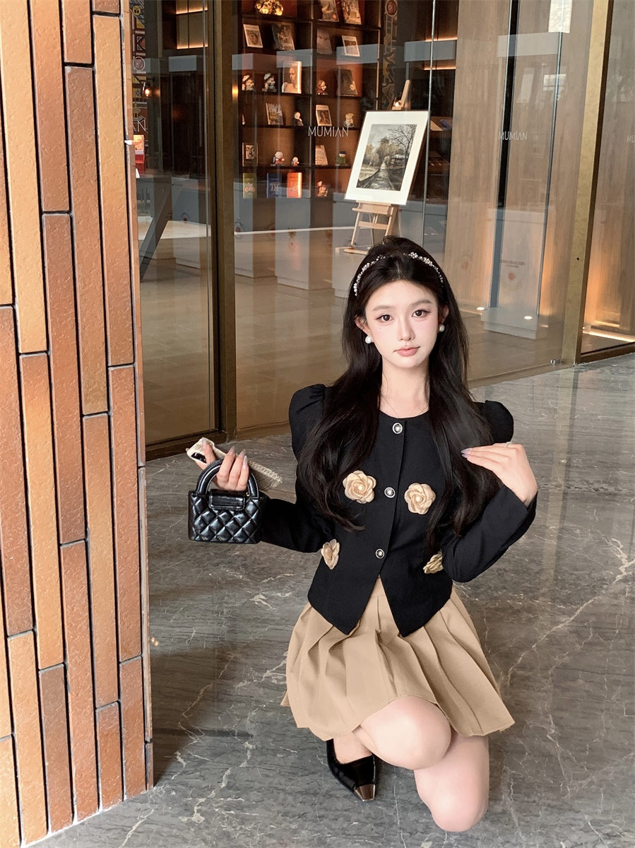 【outer】パフスリーブフラワーアウターG23626