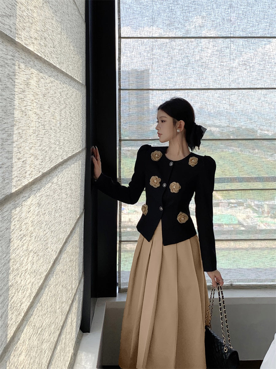 【outer】パフスリーブフラワーアウターG23626