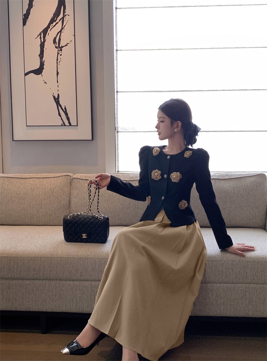 【outer】パフスリーブフラワーアウターG23626