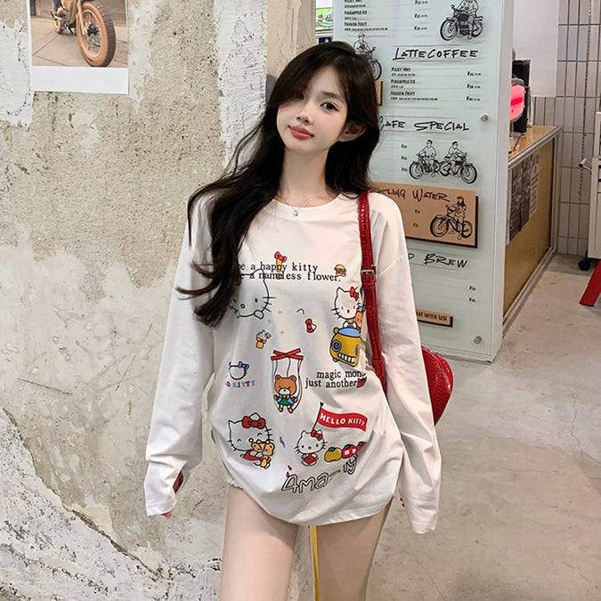 【tops】カートゥーン長袖TシャツG23634