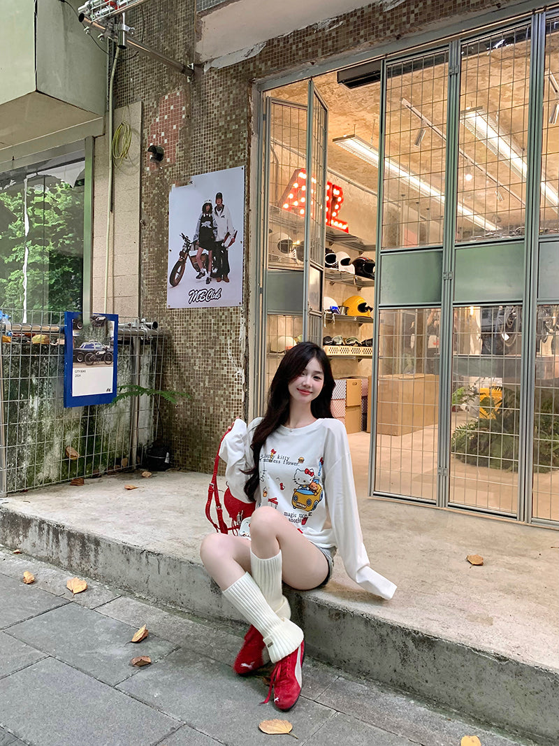 【tops】カートゥーン長袖TシャツG23634