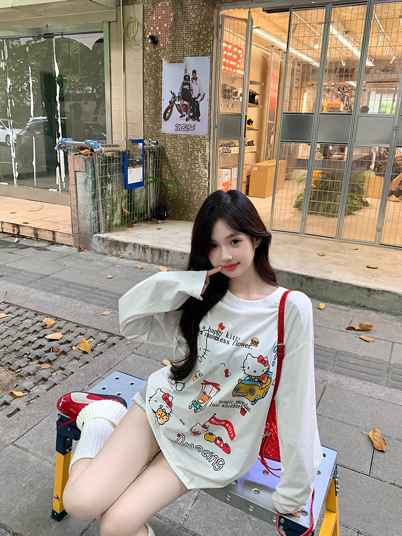 【tops】カートゥーン長袖TシャツG23634