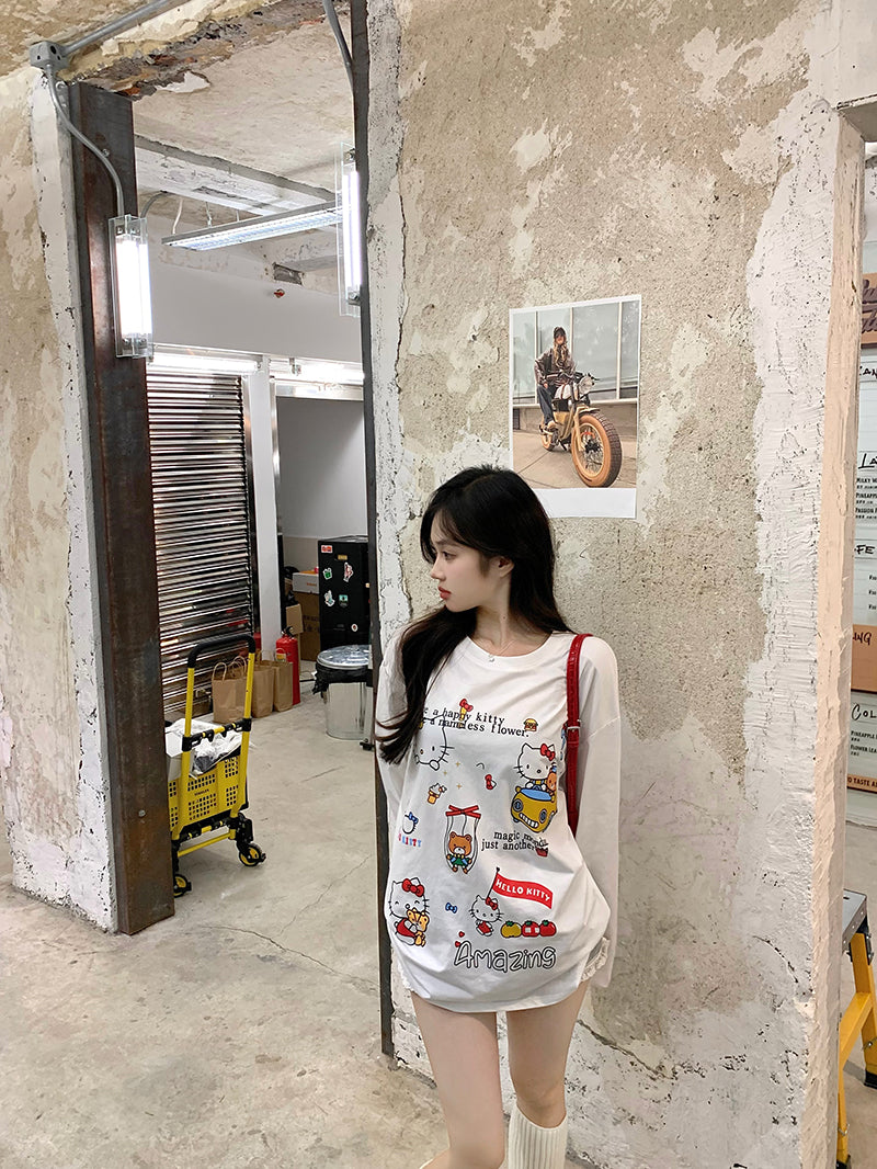【tops】カートゥーン長袖TシャツG23634